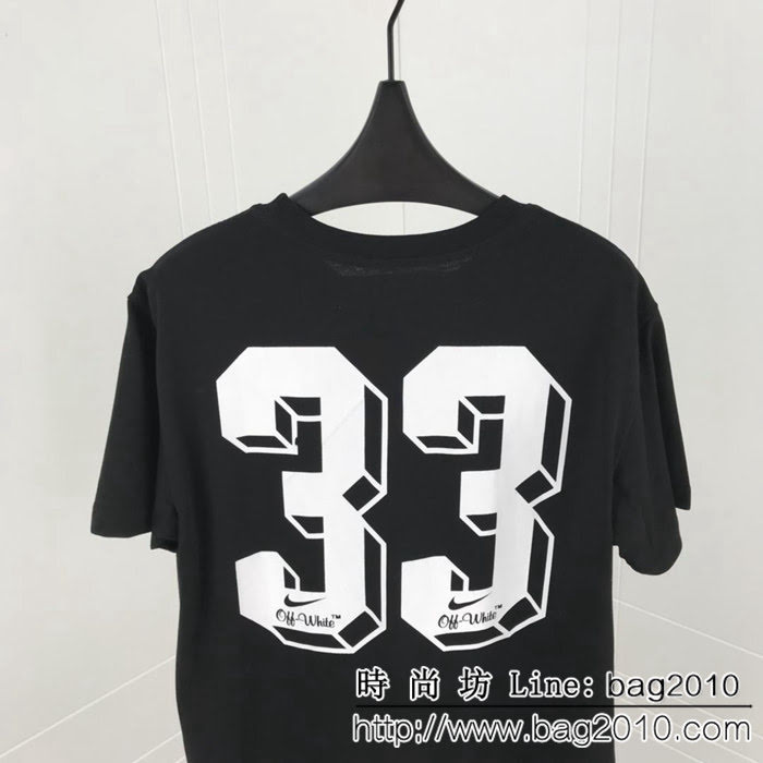OFF-white19ss春夏新款 Nike聯名款 世界盃logo印花 精梳棉短袖 男女同款 ydi1462